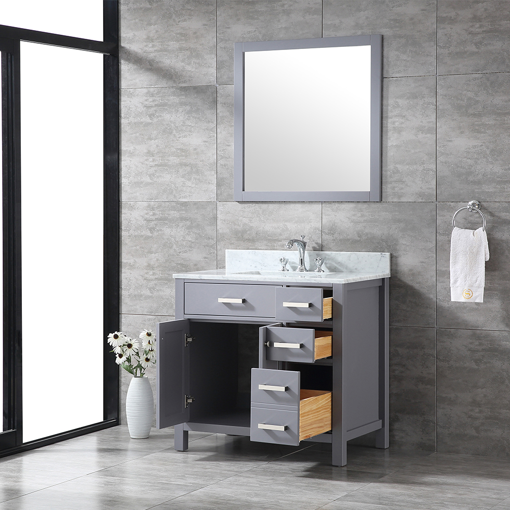 small 36 inch grey Bathroom Vanity