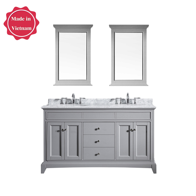 gray floor mounted Bathroom Vanity