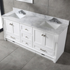 72 inch marble white Bathroom Vanity for corner