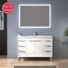 48 inch white single sink Bathroom Vanity for floor