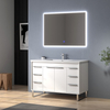 48 inch white single sink Bathroom Vanity for floor