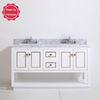 60 inch traditional white Bathroom Vanity for floor