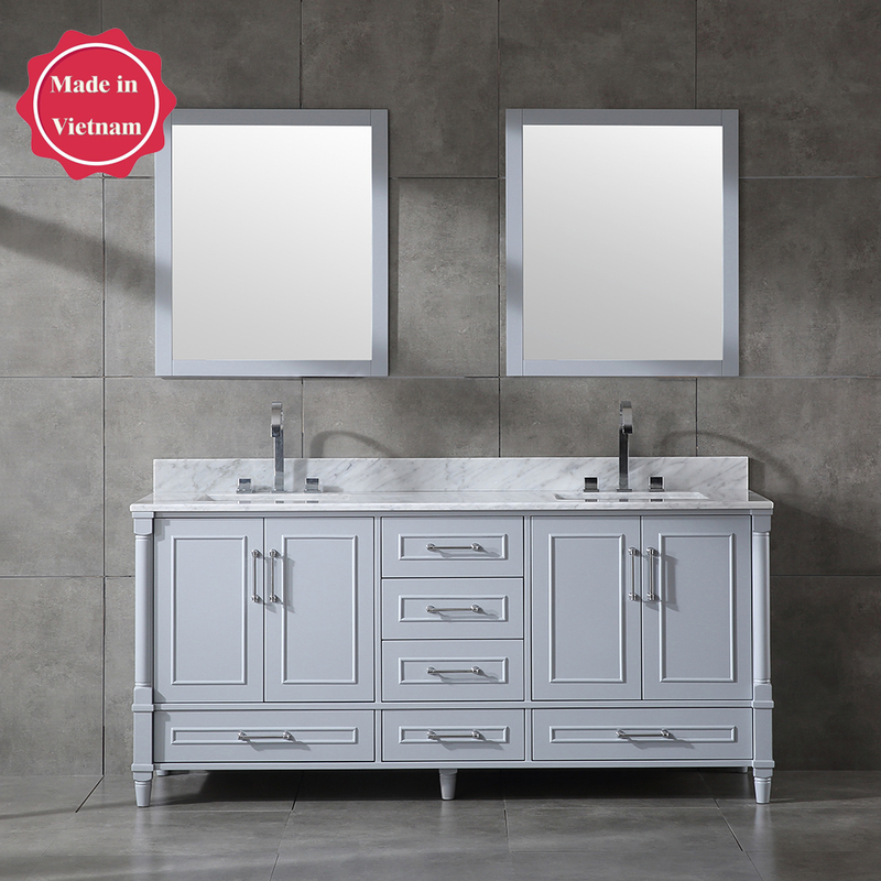 72 inch gray floor mounted Bathroom Vanity