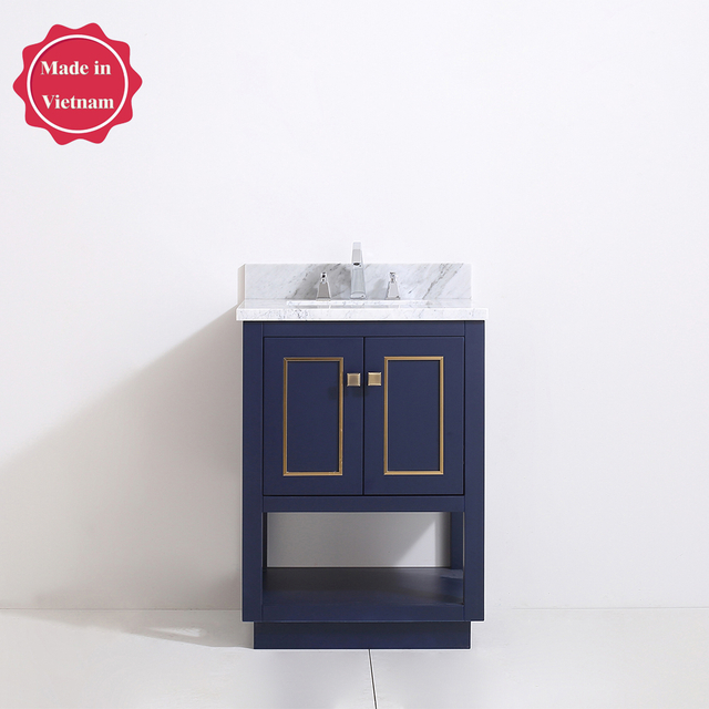 modern 24 inch blue Bathroom Vanity