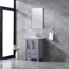 24 inch dark grey floor mounted Bathroom Vanity