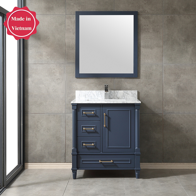 antique blue floor mounted Bathroom Vanity