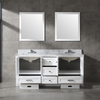 72 inch marble white Bathroom Vanity for corner