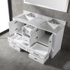 60 inch modern white Bathroom Vanity for floor
