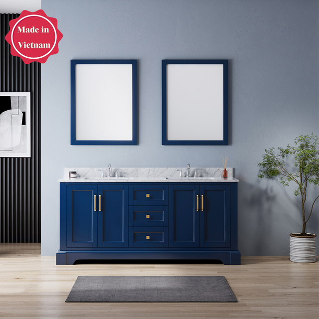 72 inch traditional navy blue Bathroom Vanity