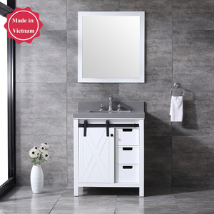30 inch white modern corner Bathroom Vanity