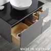 36 Inch Small Size Single Sink Solid Wood Cabinet Bathroom Vanity Grey Bathroom Cabinet 
