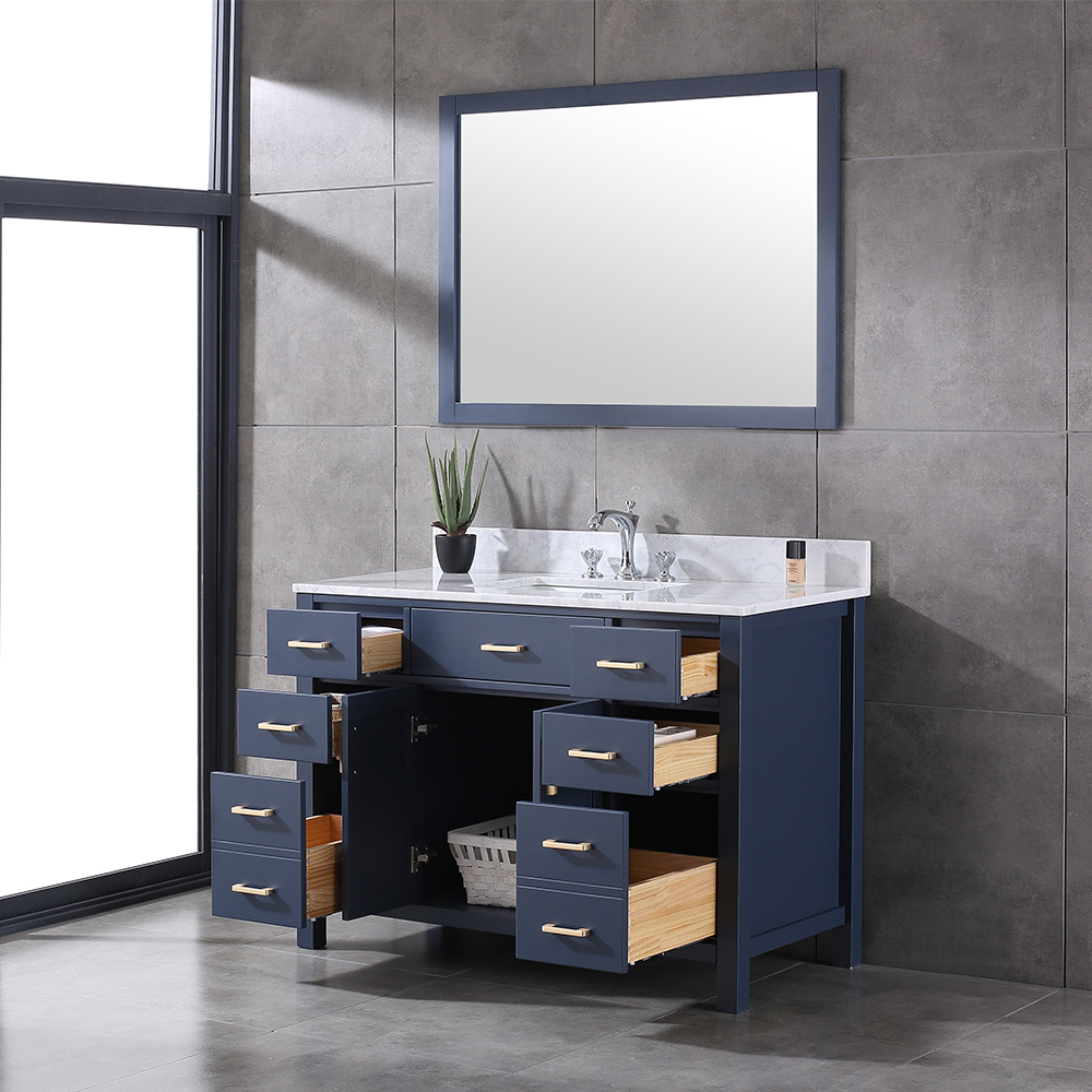 48 inch blue corner Bathroom Vanity