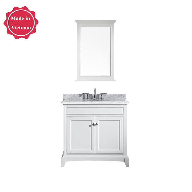 36 inch white floor mounted Bathroom Vanity