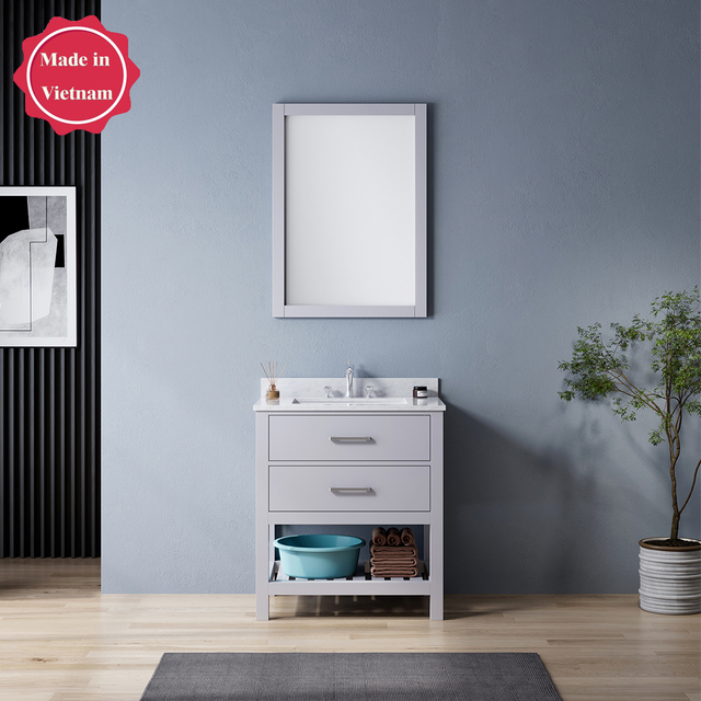 30 inch grey floor mounted Bathroom Vanity