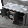 traditional 72 inch grey Bathroom Vanity