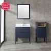 navy blue corner Bathroom Vanity