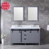 60 inch traditional gray Bathroom Vanity