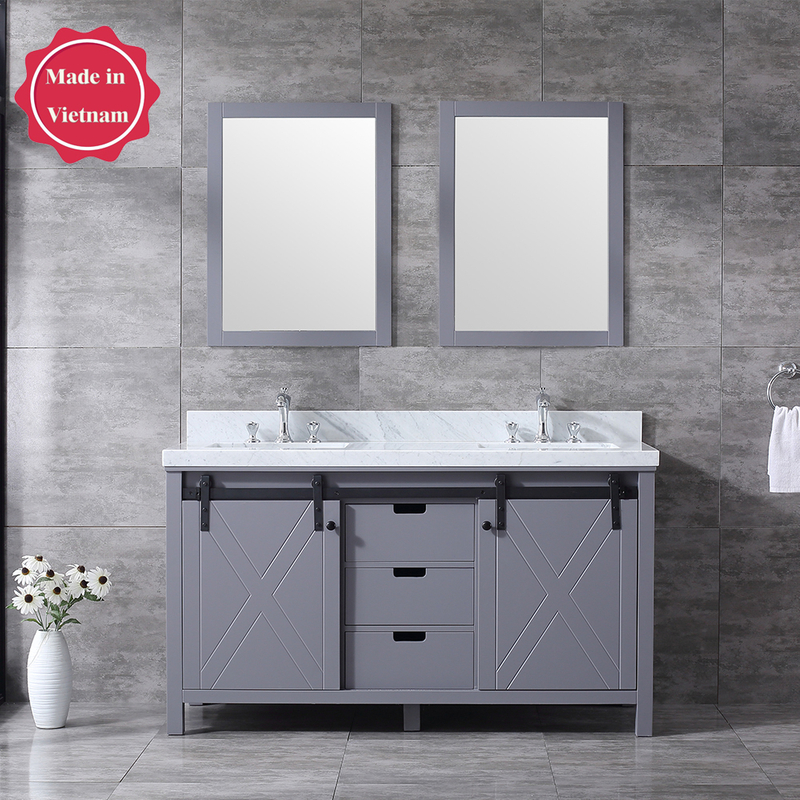 60 inch traditional gray Bathroom Vanity