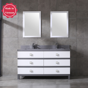 60 inch white double sinks free standing Bathroom Vanity