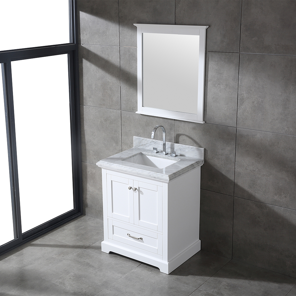 30 inch white small free standing Bathroom Vanity