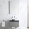Wall Mounted 24 Inch Small Size Single Sink Solid Wood Cabinet Bathroom Vanity Modern Grey Bathroom Cabinet 